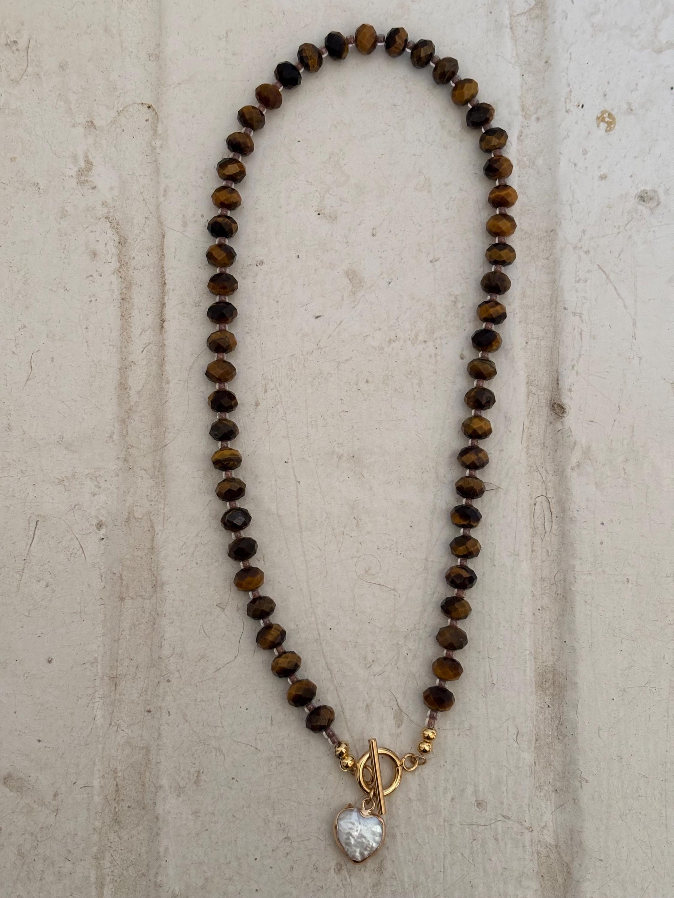 Tiger Eye Beaded Necklace