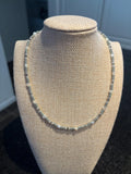 Dainty Beaded Necklace - Grey Radiance