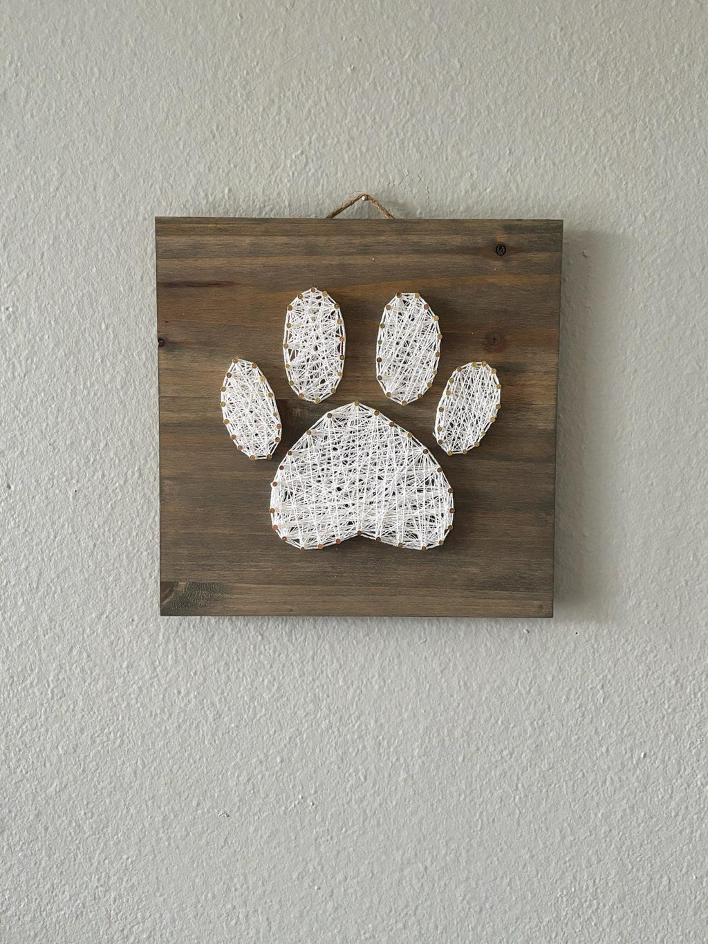 Paw Print String Art | Handmade Pet Wall Decor | Animal Lover Gift