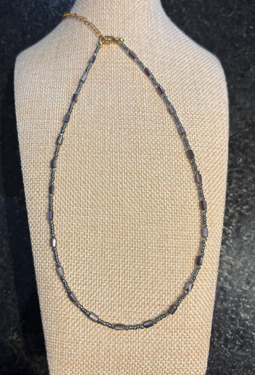 Dainty Mother of Pearl Beaded Necklace