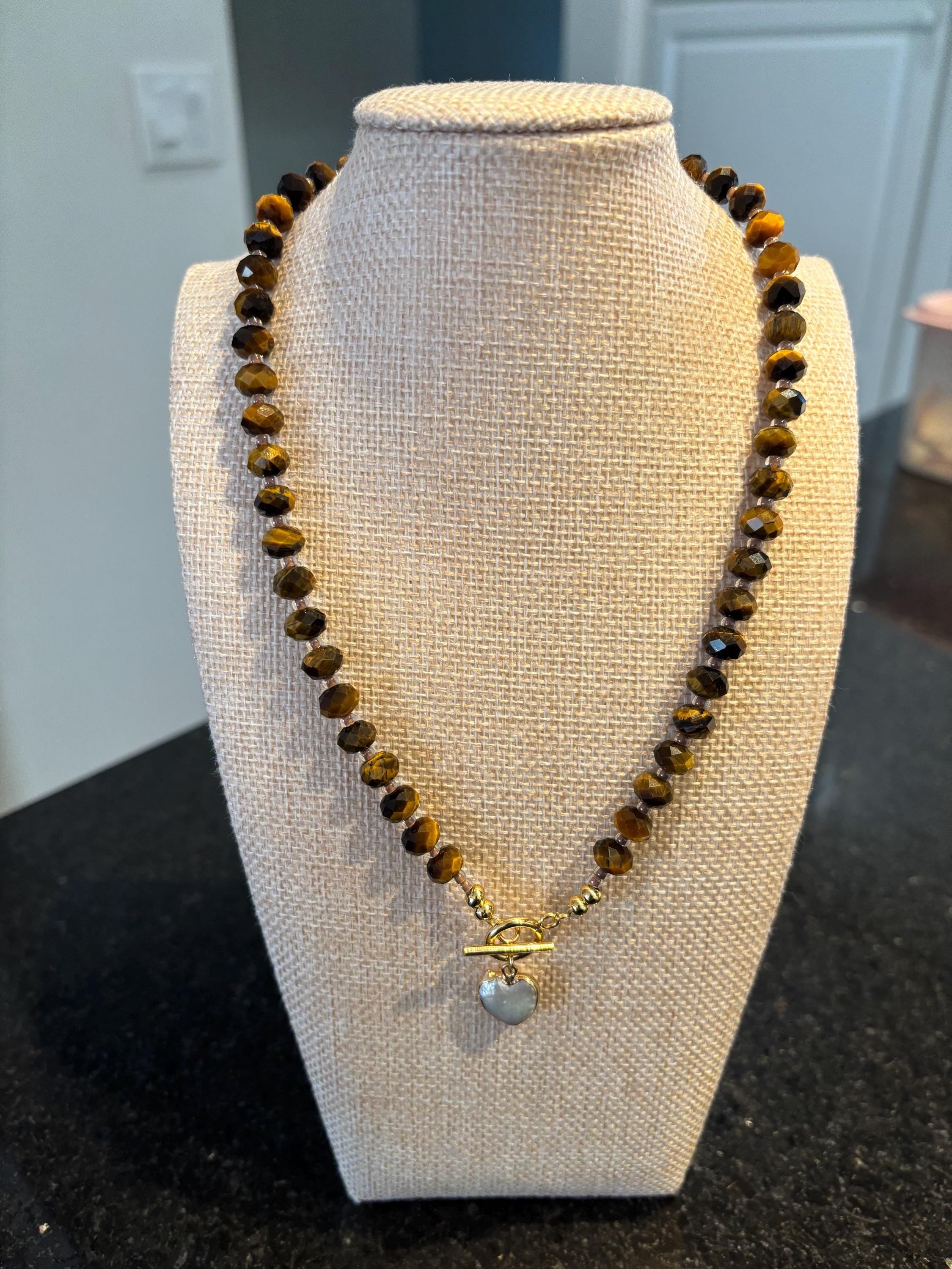 Tiger Eye Beaded Necklace
