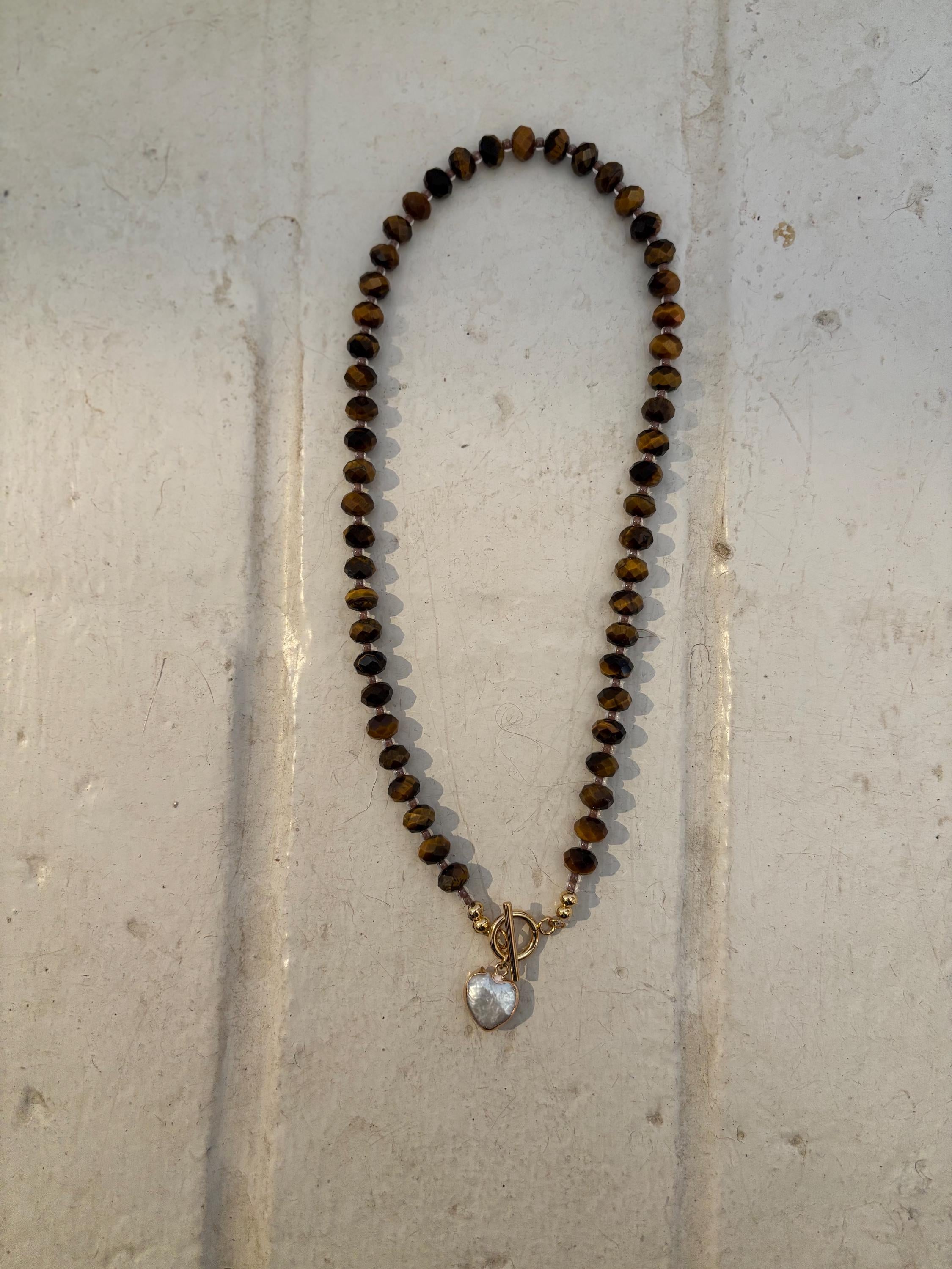 Tiger Eye Beaded Necklace