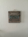 MSU Block Lettering String Art | Handmade Michigan State Decor | Spartan Pride Gift