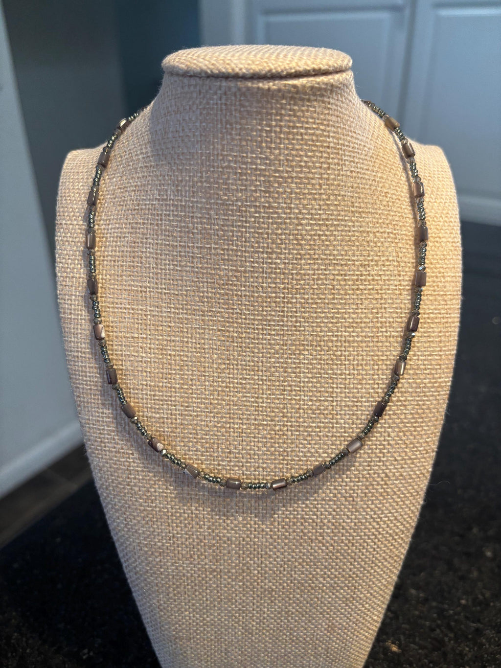 Dainty Mother of Pearl Beaded Necklace